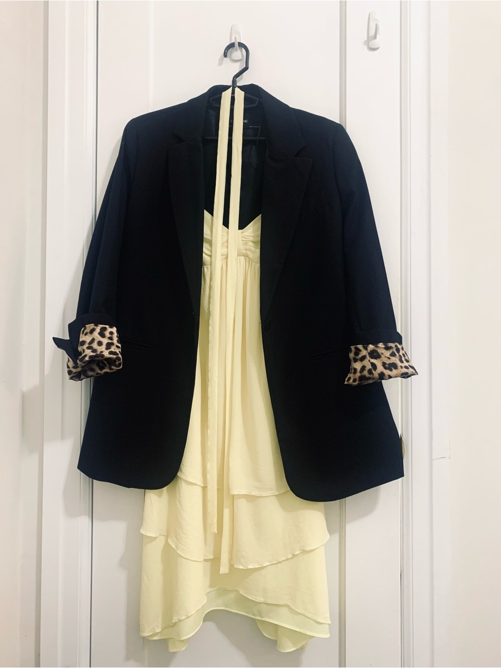 Club Monaco Light Yellow Layered Spaghetti-Strap Dress - Picture 4 of 11